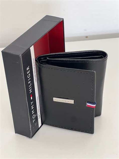 tommy hilfiger leather wallet & valet tri-fold rfid protection|Tommy Hilfiger wallet john lewis.